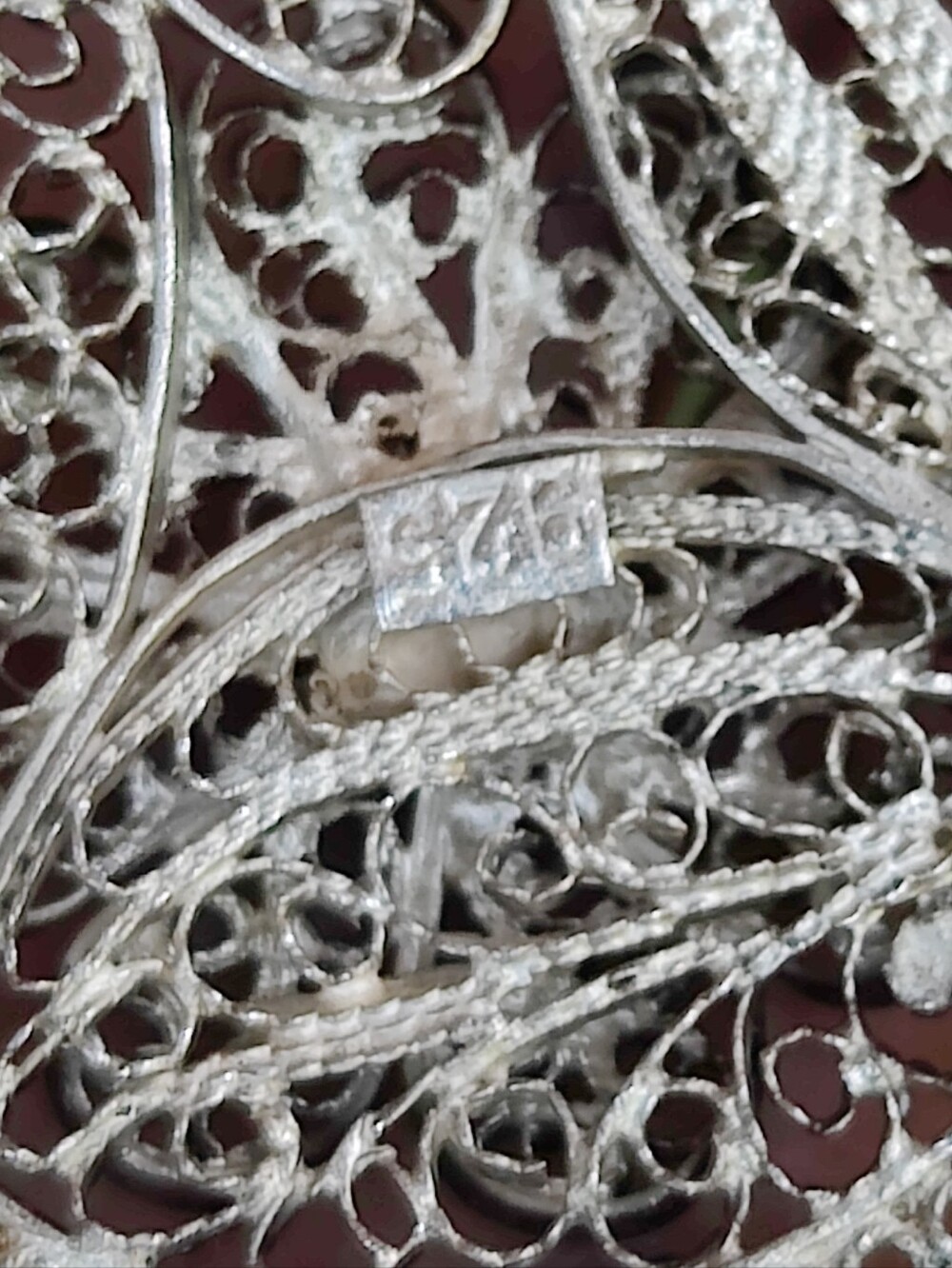 Huge Vintage Sterling Silver Pendant - Picture 4 of 5